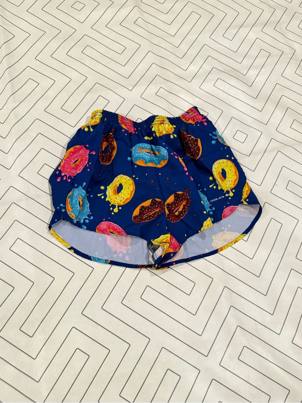 B.O.A Navy Donut Pattern Running Shorts
